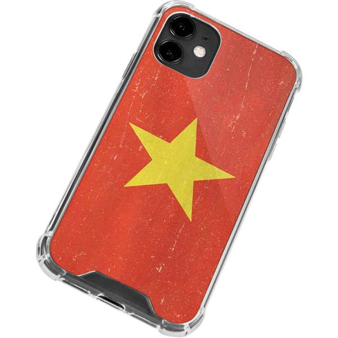 Vietnam Flag Distressed iPhone 12 Mini Clear Case